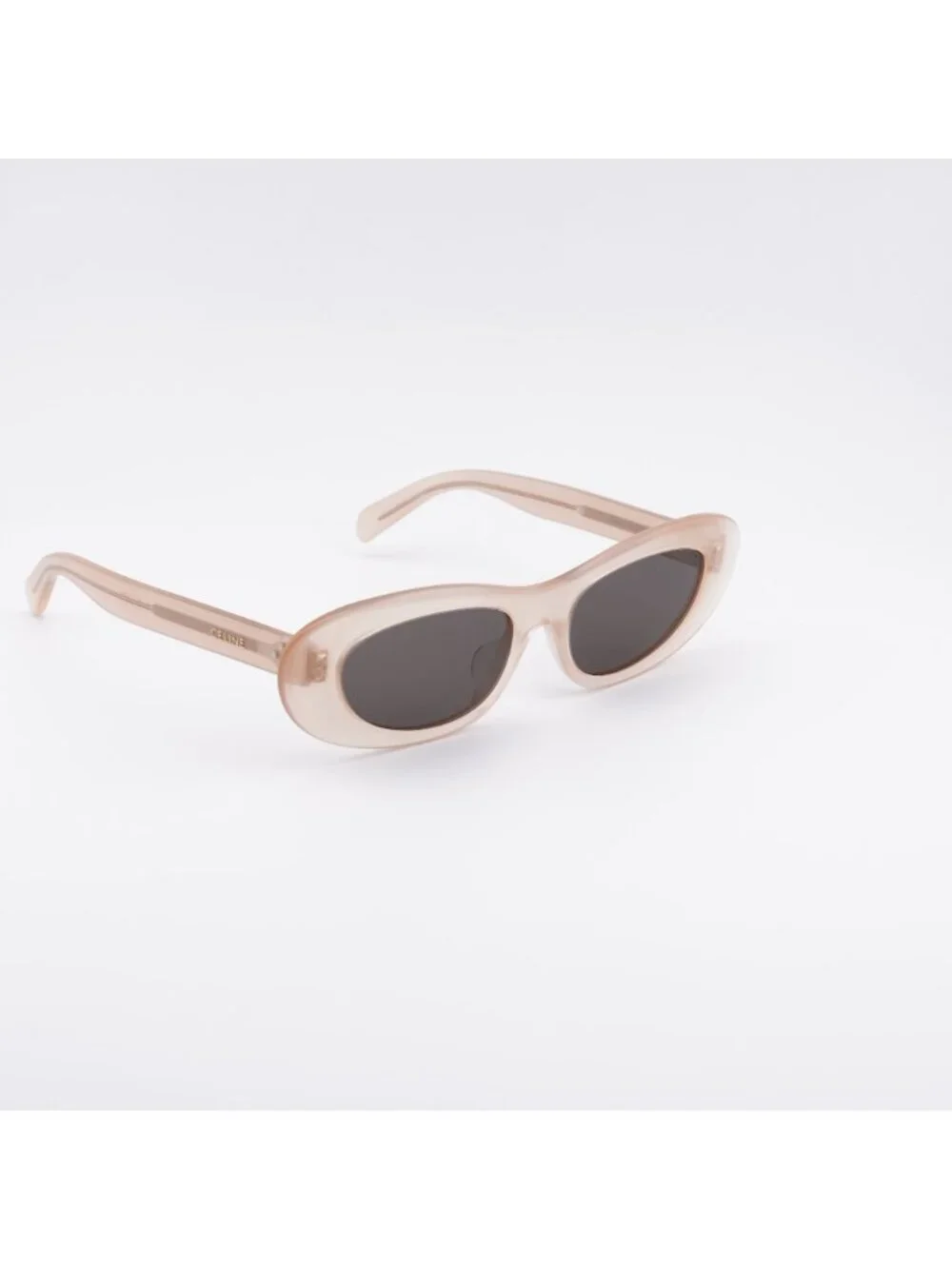 Celine CL40310U 74A Sunglasses Peach Oval Frame, Smoke Lenses